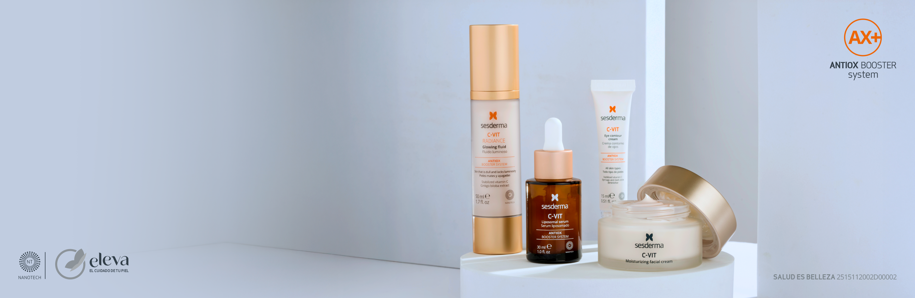 Imagen banner con cuatro productos C-VIT